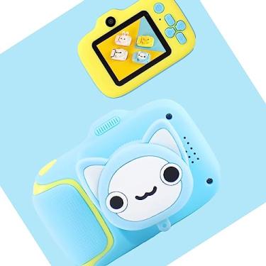 Imagem de Akozon Câmera Infantil ABS Cartoon Adorável Mini MP3 20MP HD Filmadora Brinquedo para Criança (Azul)