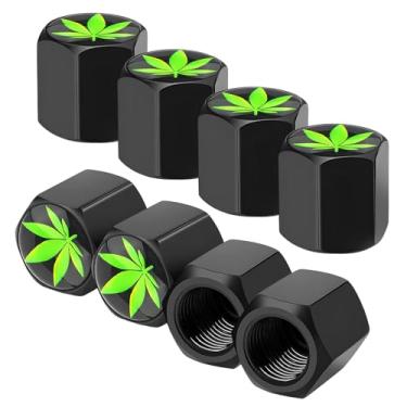 Imagem de NYTKL 8 peças de tampas de haste de válvula de pneu, lindas capas de válvula de pneu herméticas à prova de poeira, tampas de haste de roda de alumínio resistente à corrosão para carros, caminhões