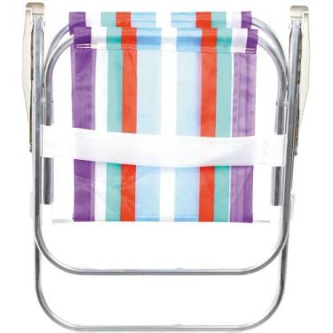 Imagem de Kit 2 Cadeiras de Praia Alta Botafogo Lar & Lazer Alumínio 047 Sortida