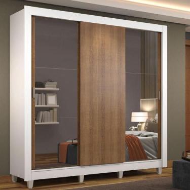 Imagem de Guarda Roupa Casal Madesa Mônaco 3 Portas de Correr com Espelhos com P