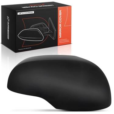 Imagem de A-Premium Tampa do espelho retrovisor do lado do passageiro - compatível com Kia Soul 2014-2019 - Preto liso, com furo de seta