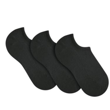 Imagem de Kit com 3 meias selene invisivel 7730001 algodão flanelado, 34 A 39, P