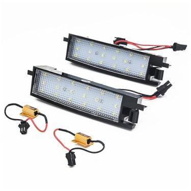 Imagem de Yankok Luzes de placa de licença de LED compatíveis com Toyota RAV4 Corolla Avalon Yaris Scion IQ IM 6000K 18-SMD Conjunto de lâmpadas brancas de xenon