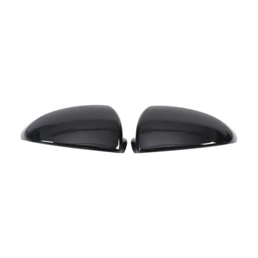 Imagem de Tumukiw 2 peças de guarnições de capa de espelho retrovisor de carro compatíveis com Mercedes Benz Smart 451 Fortwo 2009 2010-2014 2015 capa protetora de espelho retrovisor lateral do carro (preto