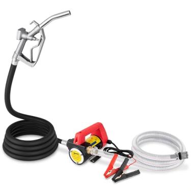 Imagem de Bomba de transferência diesel de 12 V DC, bomba de combustível alimentada por bateria autoescorvante de 12 GPM