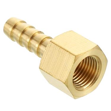 Imagem de Kozelo Conector adaptador de acessórios de farpa de mangueira de latão Farpa de mangueira de 1/10.2 cm para conexões fêmeas NPT de 1/20.3 cm para máquinas domésticas, banheiras de massagem, sistemas