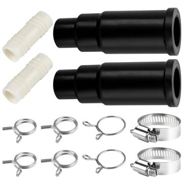 Imagem de 2 conjuntos de kits de conectores de lava-louças incluindo adaptador de mangueira de drenagem, conector de entrada, braçadeira de mangueira e braçadeiras de mola compatíveis com trituradores de lixo