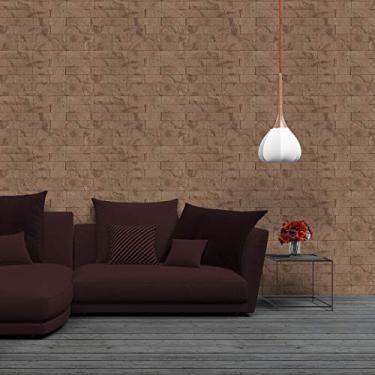 Imagem de Tijolos Marrom - papel de parede - 0,58 x 1,50 m