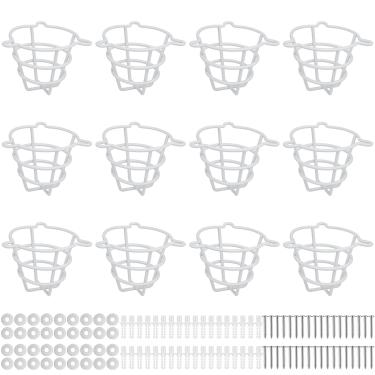 Imagem de Shimeyao 12 peças de capas de proteção de cabeça de aspersor de incêndio branco para suporte de aspersor para suporte de parede lateral de 1/5.1 cm e 3/10.2 cm, pingente de parede semi-embutido para