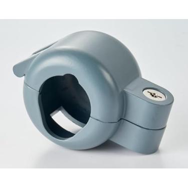 Imagem de SUMBIN Dispositivo de bloqueio de maçaneta de porta residencial, evita o giro da fechadura e o acesso à fechadura adicionando segurança doméstica em acabamento cinza (pacote único)