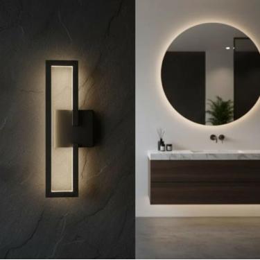 Imagem de Arandela Moderna Slim Minimalista Geométrica Retangular Perfis LED Int