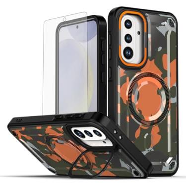 Imagem de Asuwish Capa de celular para Samsung Galaxy A56 5G capa magnética com protetor de tela de vidro temperado e suporte de proteção à prova de choque pintado suporte rígido para celular híbrido A 56 56A