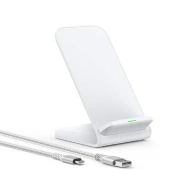 Imagem de Estação de carregamento sem fio, suporte de carregamento sem fio de mesa de 15 W, adaptador USB C de 20 W para Apple iPhone 17 Pro/17/17/Air/16 Pro/16E/16 Plus/15/14/13, Samsung Galaxy S25/S24/S23/S22