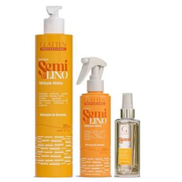Imagem de Glatten Semi Di Lino Shampoo e Leave-in e Sérum