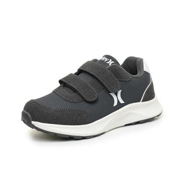 Imagem de Hurley Tênis infantil Leo – Tênis de corrida leve com gancho e laço com malha respirável, palmilha acolchoada e sola de tração durável – Tênis atlético fácil de colocar e tirar para escola e pla