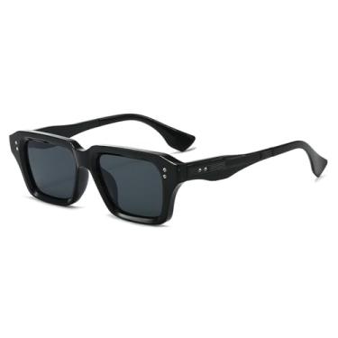 Imagem de Óculos de Sol UV400 - Cores Vibrantes, Rebites, Lentes Transparentes, Armação para Esportes Masculinos e Femininos, Ideal para Corrida, Ciclismo e Atividades ao Ar Livre, na Cor Preta.