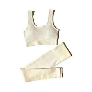 Imagem de Conjunto De Yoga Sem Costura Feminino, Roupa De Fitness 2 Peças, Top E