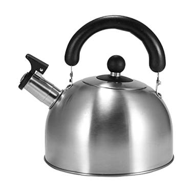 Imagem de CGKs6anmU Chaleiras de fogão, chaleira de aço inoxidável, chaleira de indução, pedra de mármore, bule de água, chaleira de 3,0 L, chaleira de assobio (cor: preto tamanho: tamanho único) (tamanho único