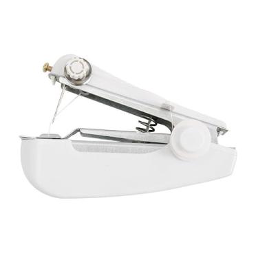 Imagem de Conjunto de máquina de costura portátil portátil, mini máquina de costura portátil com 2 brindes - Costura manual simples em casa, cor aleatória