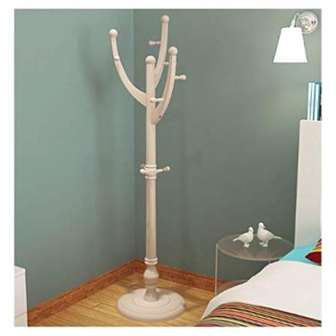 Imagem de Suporte para casaco, suporte para casaco, 9 ganchos, cabide de madeira, chapéu, árvore, hall de entrada, árvore com base de madeira para entrada, corredor, quarto, escritório, corredor (cor: A) (B)