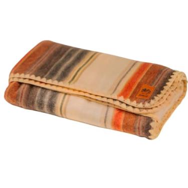 Imagem de Cobertor de lã de alpaca – tamanho solteiro, 189 x 96 cm – quente e leve – sofá, cama ou cobertor externo – marrom claro