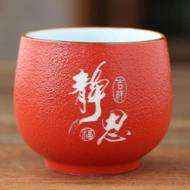 Imagem de Conjunto de chá tradicional artesanal de cerâmica xícara de chá de viagem pessoal tigela de chá de cerâmica chinesa acessórios Pu'er xícara de chá moderno conjunto de chá xícaras (cor: B3-6X5CM 70
