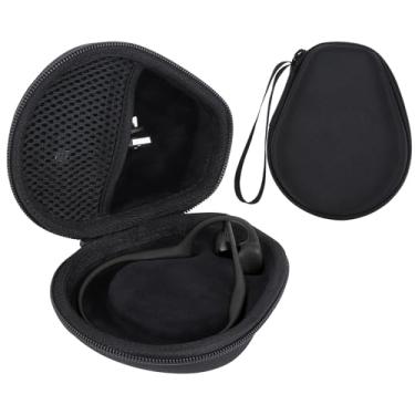 Imagem de RIYADAone Capa rígida de substituição para fones de ouvido esportivos SHOKZ OpenRun Pro 2 / Pro 2 Mini/OpenMove/OpenRun/OpenSwim com condução óssea aberta (capa preta)