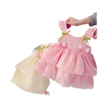 Imagem de Vestido De Princesa Em Camadas Com Tule E Alças Para Bebê Menina - Rou