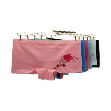 Imagem de Shorts Boxer De Algodão Com Estampa Para Mulheres, Pacote Com 3 Peças,