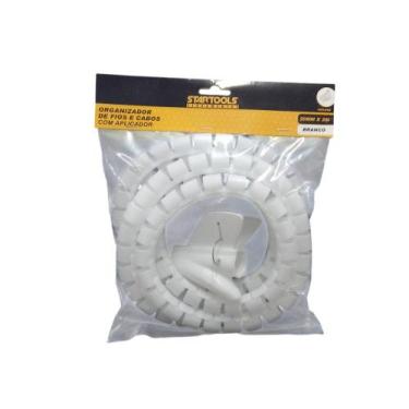 Imagem de Organizador de Fios e Cabos com Aplicador 20mmx2m - STARTOOLS, Preto