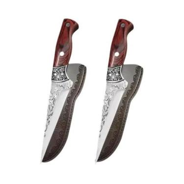 Imagem de Faca De Açougueiro Profissional Em Aço Carbono Forjado Com Capa - InLe