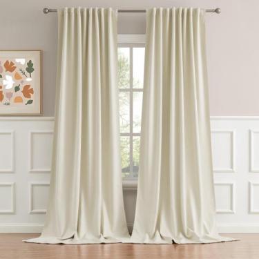 Imagem de Cortinas DUALIFE Cream Beige 274 cm de comprimento Blackout 2 painéis