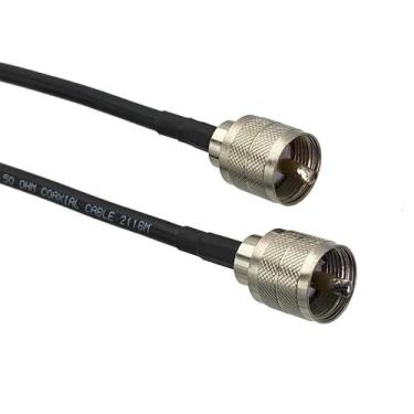 Imagem de Cabo Coaxial RG58 UHF De 6 Polegadas (3FT) Com Conector Macho PL259 Ma