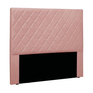Imagem de Cabeceira Cama Box Casal 140 Cm Dubai Veludo S04 - D'rossi Cor Rosa