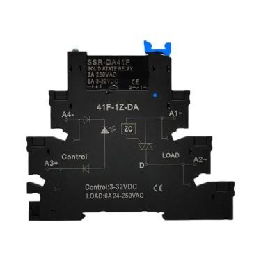 Imagem de Módulo De Relé De Estado Sólido AC 6A Slim Com Controle DC Para Trilho