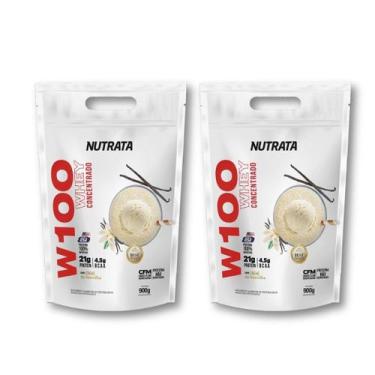 Imagem de Kit Com 2 Un Whey Protein W100 Refil 900G Nutrata