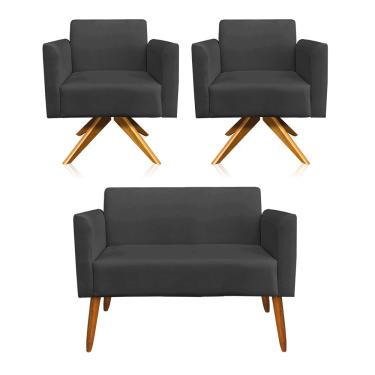 Imagem de KIT 01 NAMORADEIRA E 02 POLTRONAS MARISA