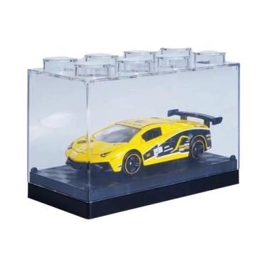 Imagem de Miniatura De Carro De Corrida Amarelo E Preto Em Liga Fundida Com Caix