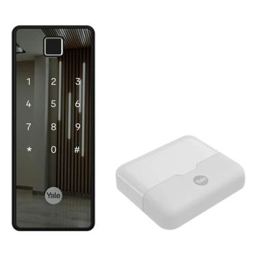 Imagem de Fechadura Digital Sobrepor Biometria Cartao Senha - Yale