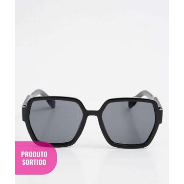 Imagem de Óculos Sortido De Sol Feminino Quadrado Marisa-83822, UN, Preto