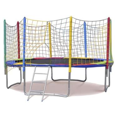Imagem de Cama Elástica Pula Pula Trampolim 3,05m Grande Infantil Colorida Premi