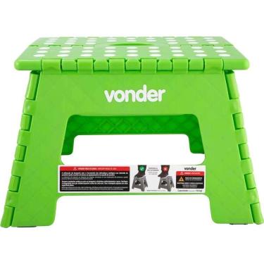 Imagem de Banqueta Plástica Dobrável, Verde, Altura 220 Mm, Vonder Ostenvonder