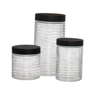 Imagem de Jogo De 3 Potes De Vidro Para Mantimentos Fontana Hauskraft, 800ml, 1,