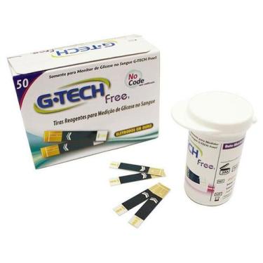 Imagem de Tiras Reagentes p/ Medição de Glicose 50 Unidades - G-Tech Free1