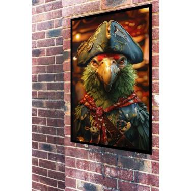 Imagem de Quadro Decorativo Papagaio Pirata  - 70x50cm