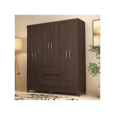 Imagem de Guarda Roupa Flash II Casal Quarto com 6 Portas e 2 Gavetas - Demóbile