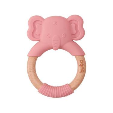 Imagem de Mordedor Elefante Em Silicone Rosa Livre BPA 15652 - Buba