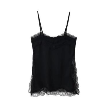 Imagem de Camisola Elegante Estilo Europeu-Americano Com Renda E Decote Aberto, 