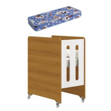 Imagem de Berço Americano Evolution 4 em 1 Branco Acetinado Savana com Colchão Mini - Reller