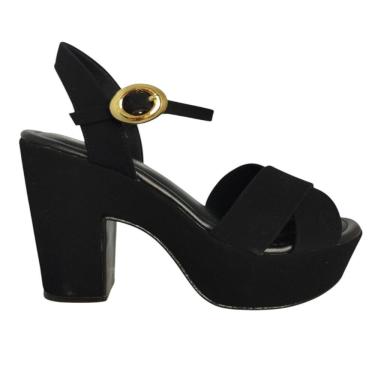 Imagem de Sandália Feminina Bebece Meia Pata Tira Em X Nobuck T5118